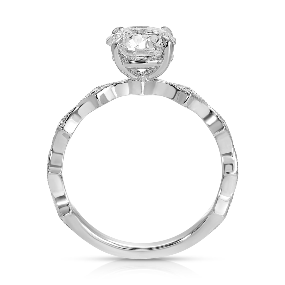 White gold solitaire ring