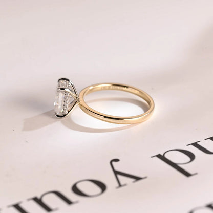 Minimalist Radiant-Cut Moissanite Gold Engagement Ring