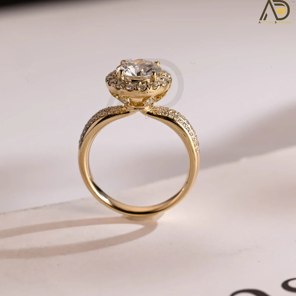 Classic Promise Ring For Her | Moissanite Engagement Gift | 3mm Band Love


