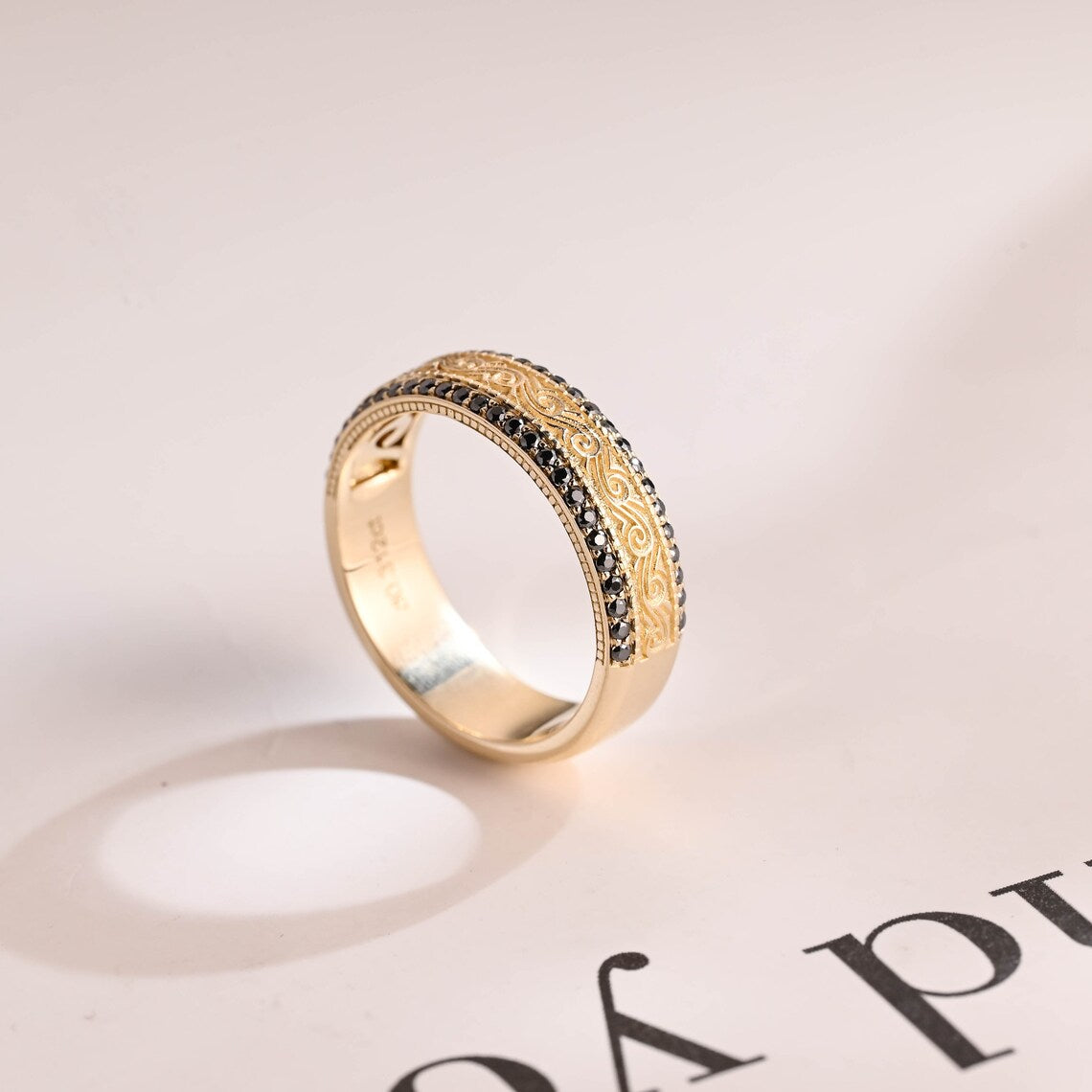 Moissanite Half Eternity Pave Band 