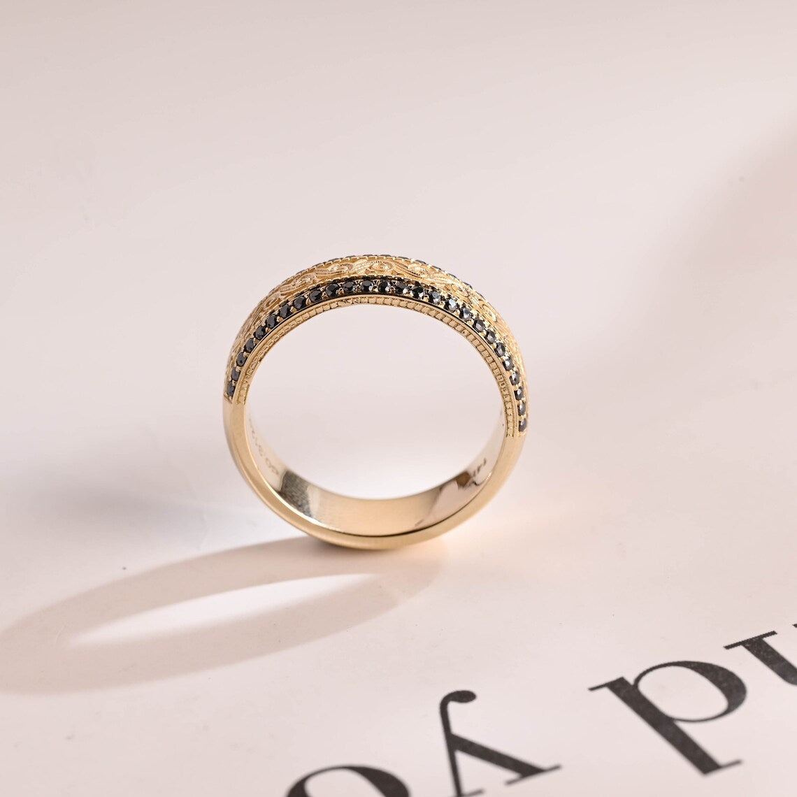 Black Diamond Wedding Band