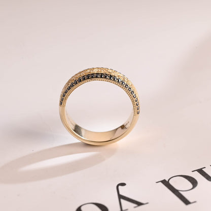 Black Diamond Wedding Band