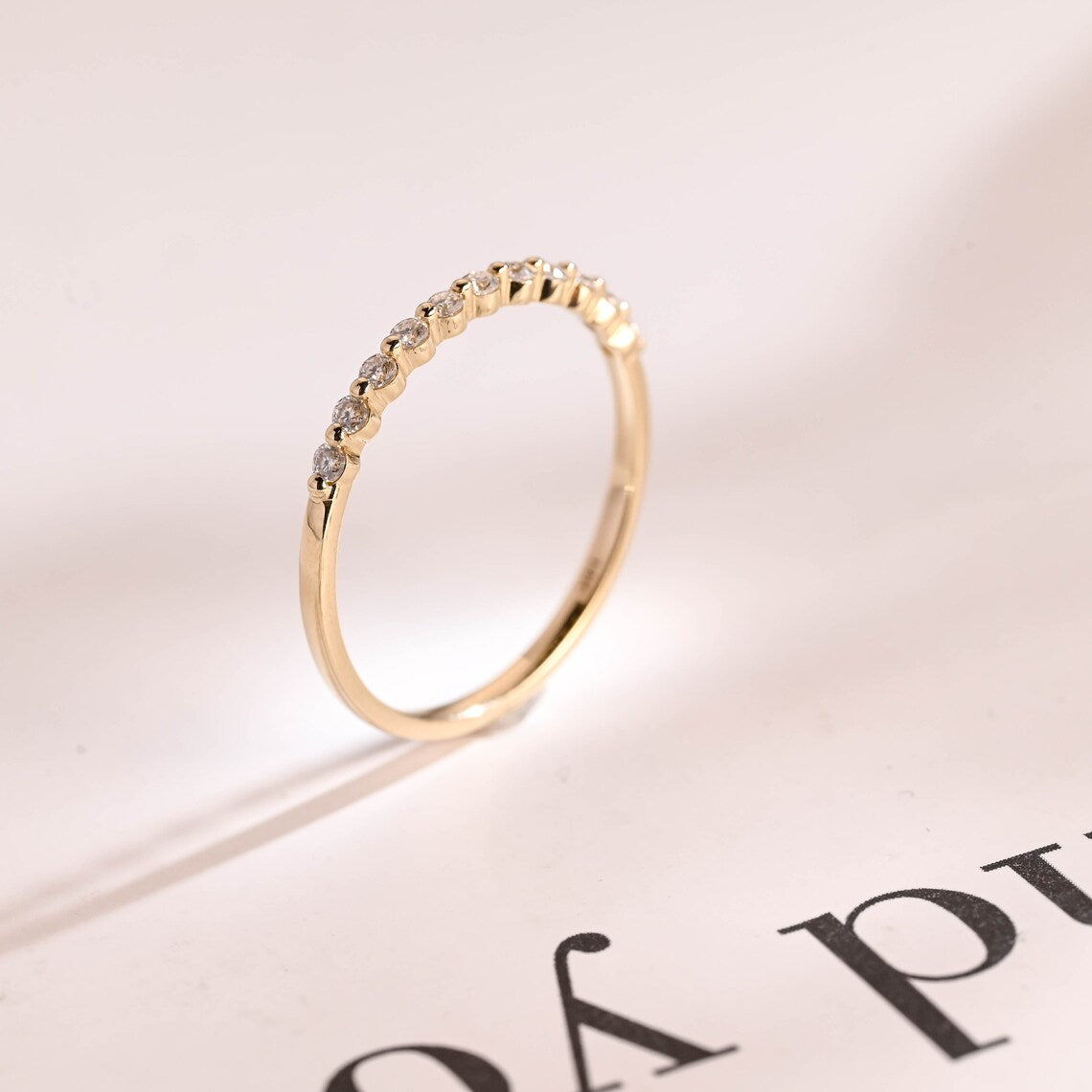 Moissanite diamond ring