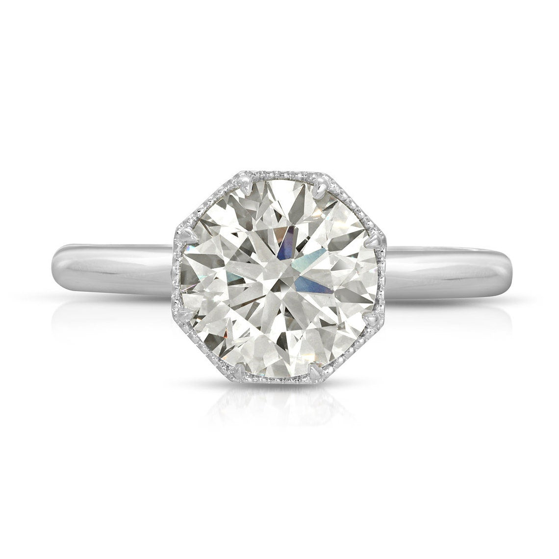 White gold engagement ring