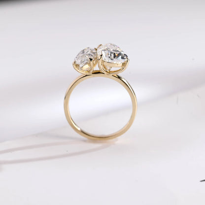 Marquise cut moissanite ring