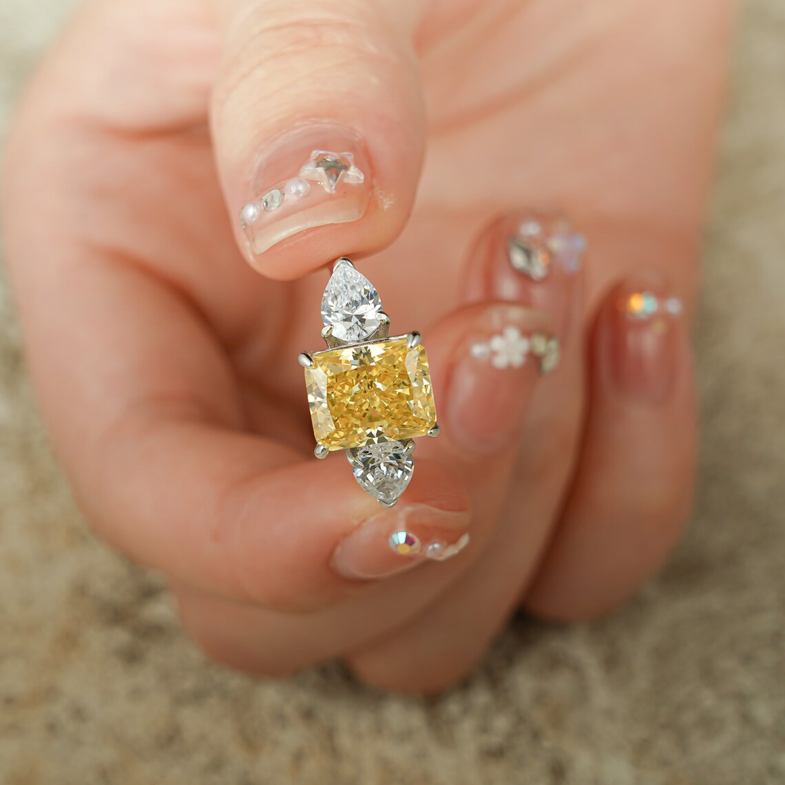 Handcrafted engagement ring