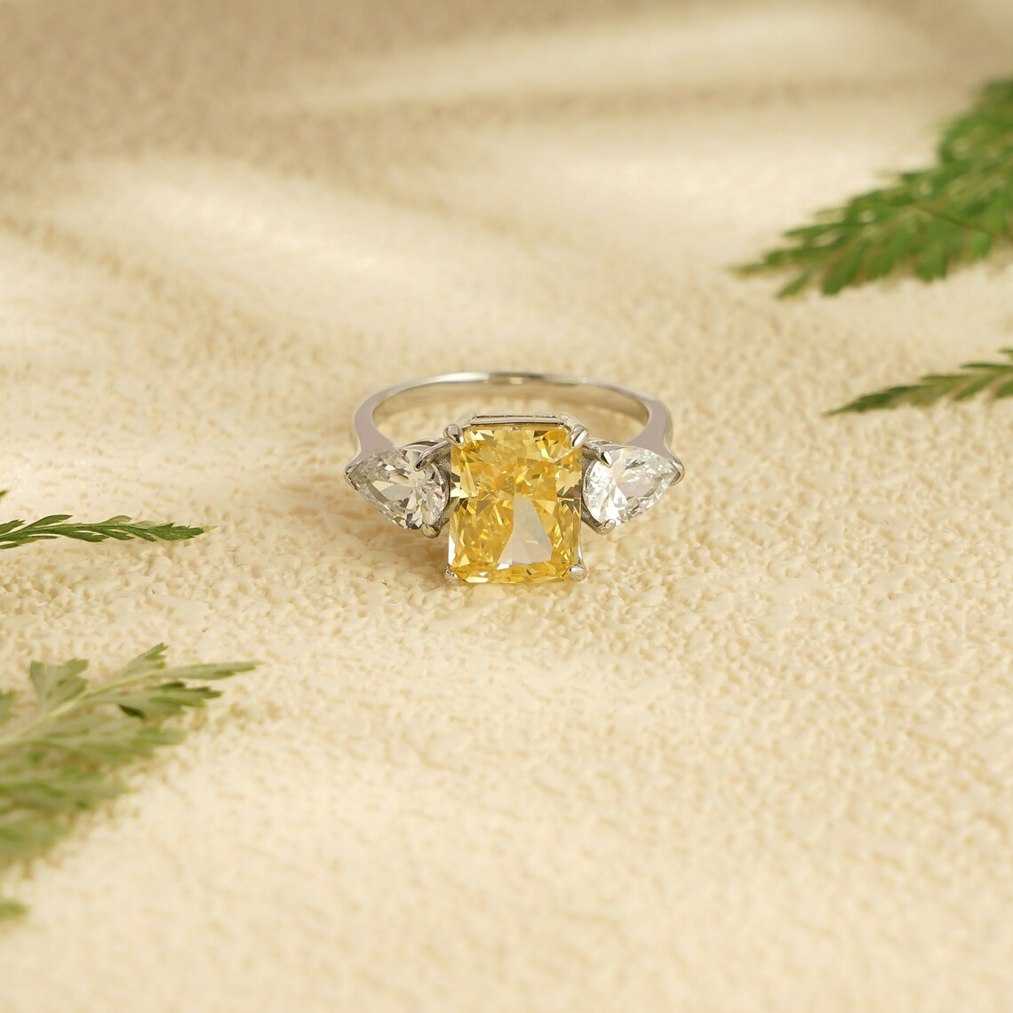 Yellow gemstone ring