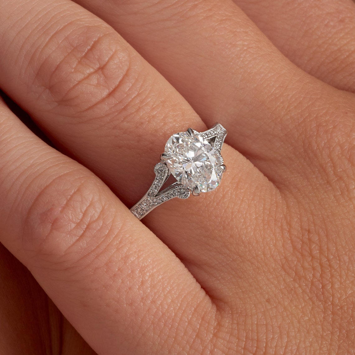 Edwardian-style engagement ring