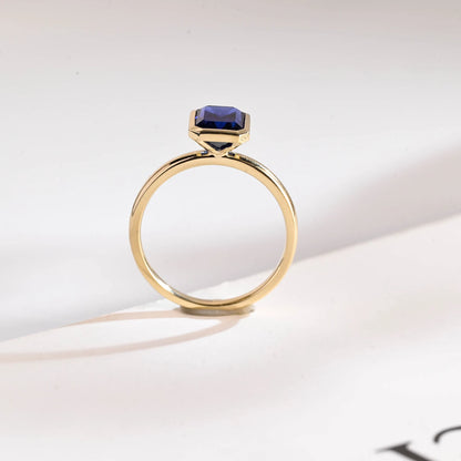 bezel set engagement ring