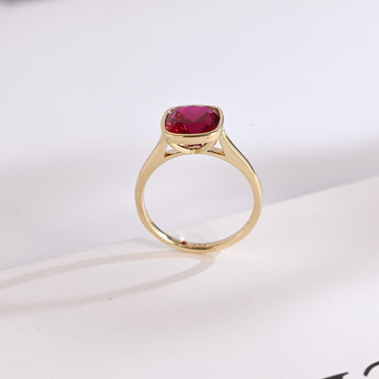 bezel engagement ring | bezel ring