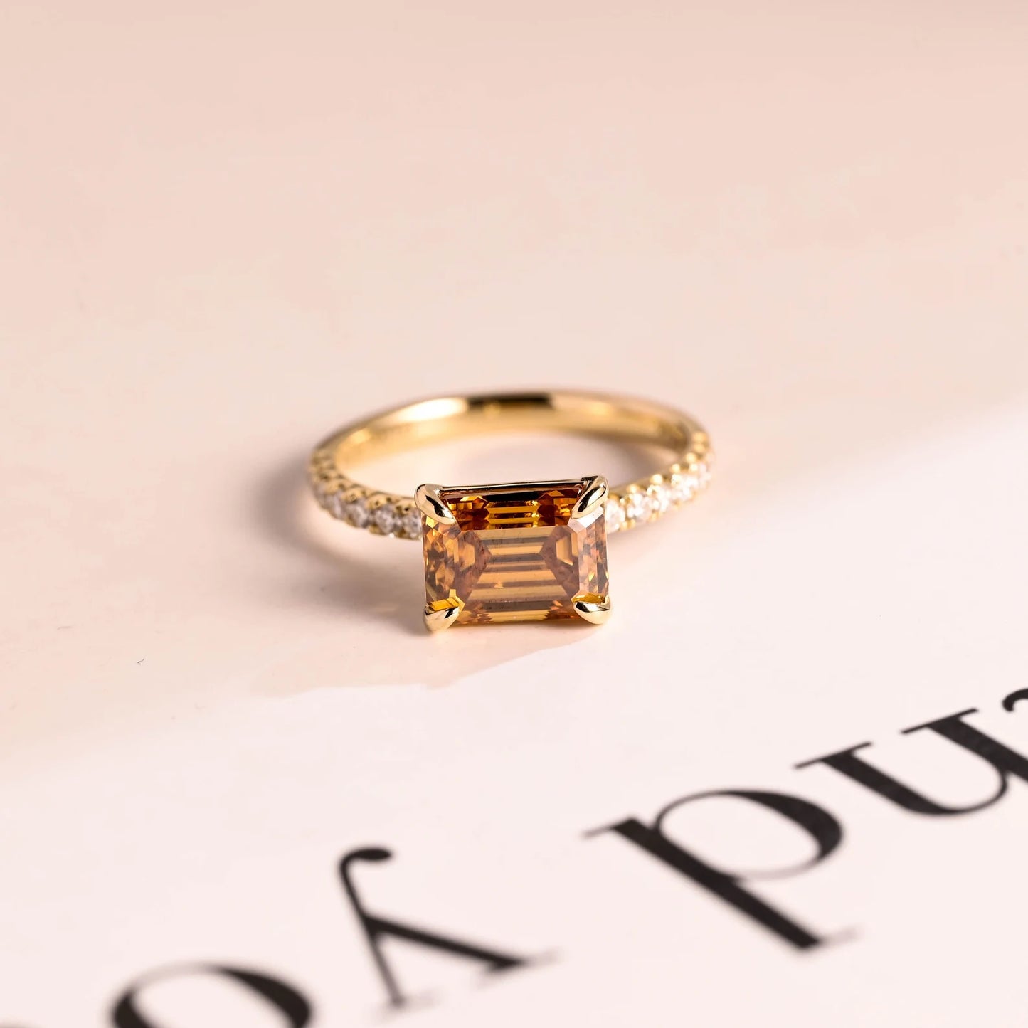 champagne diamond ring | diamond champagne ring