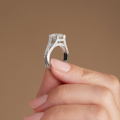 Split shank diamond ring
