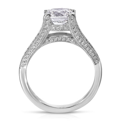 Lab created solitaire diamond ring
