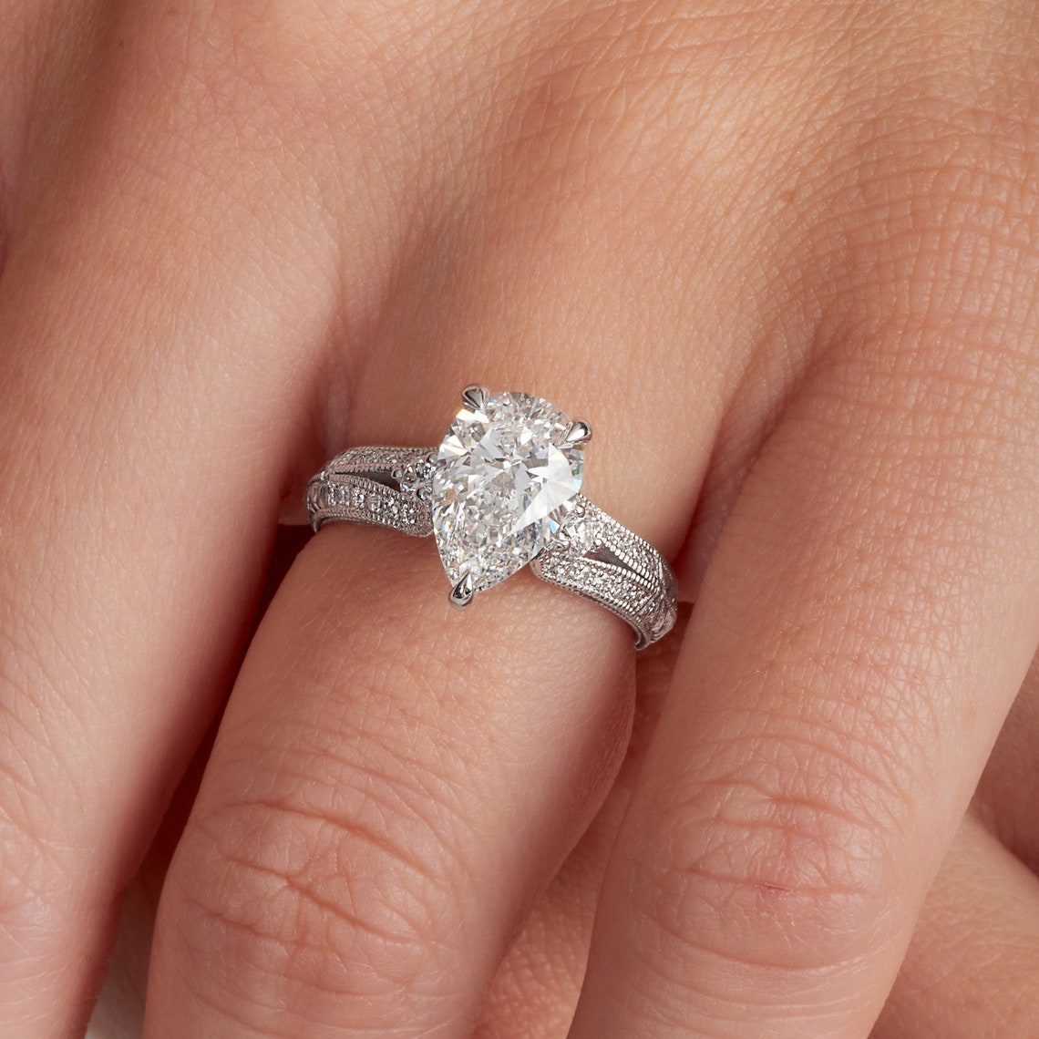 White gold ring