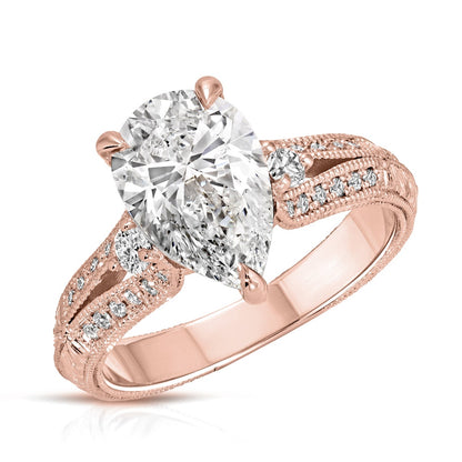 Vintage inspired bridal ring