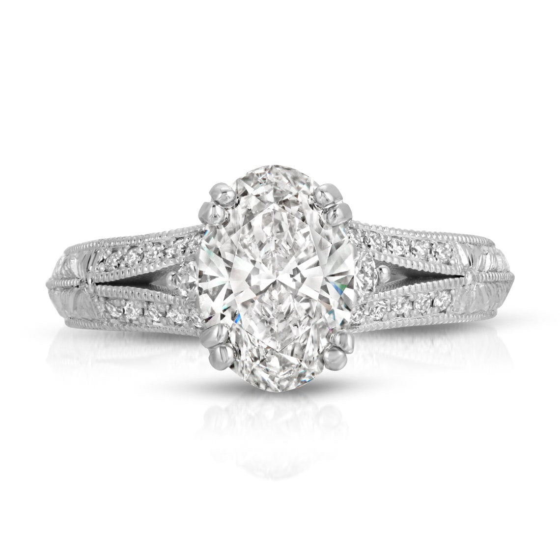 Double prong-set ring