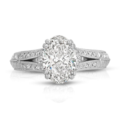 Double prong-set ring