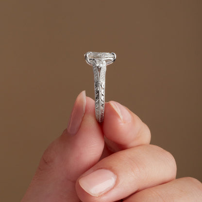 Filigree and Milgrain design ring