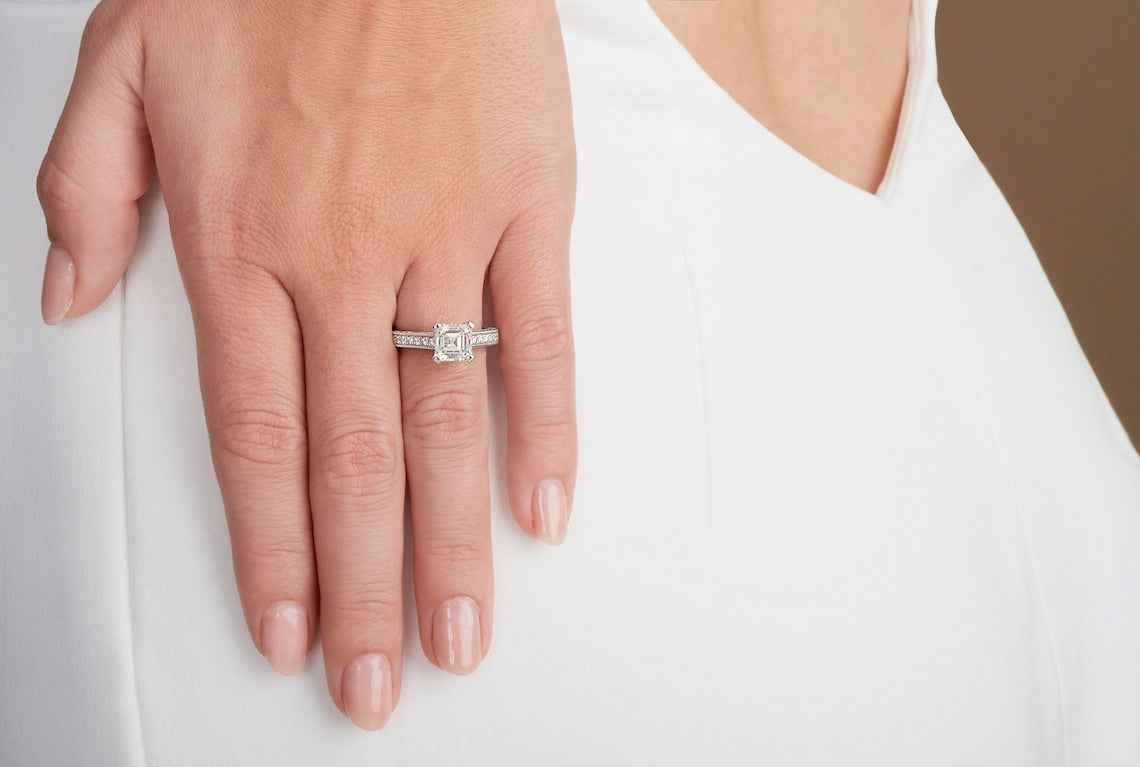 Filigree and milgrain art deco ring