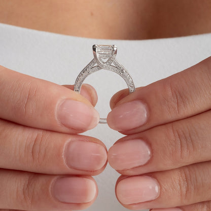 Vintage cathedral shank ring