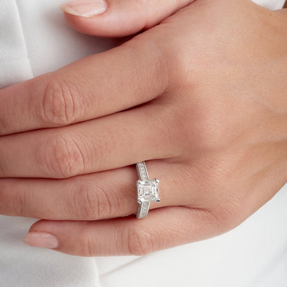 Asscher cut lab grown diamond