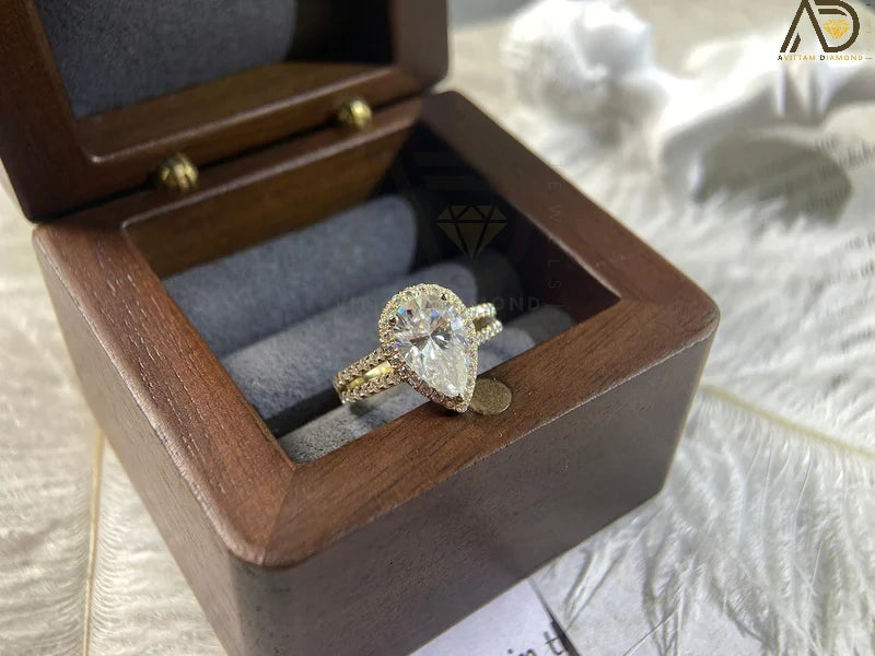 Halo Moissanite Ring
