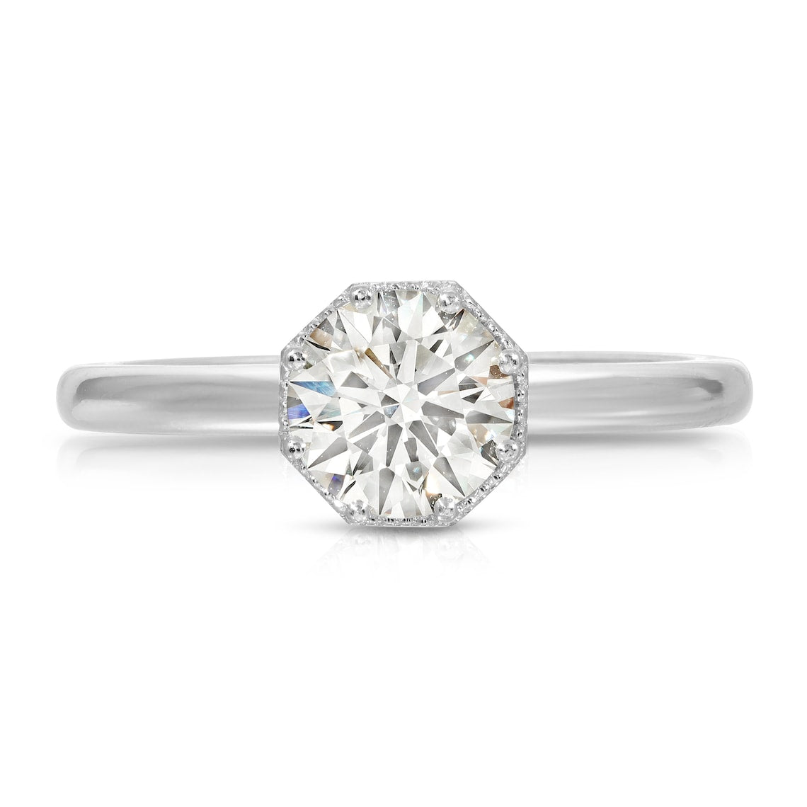 Prong-set solitaire ring