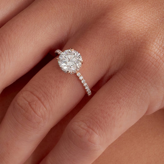Round cut lab grown ring