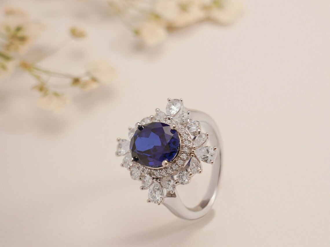 Moissanite Halo Ring