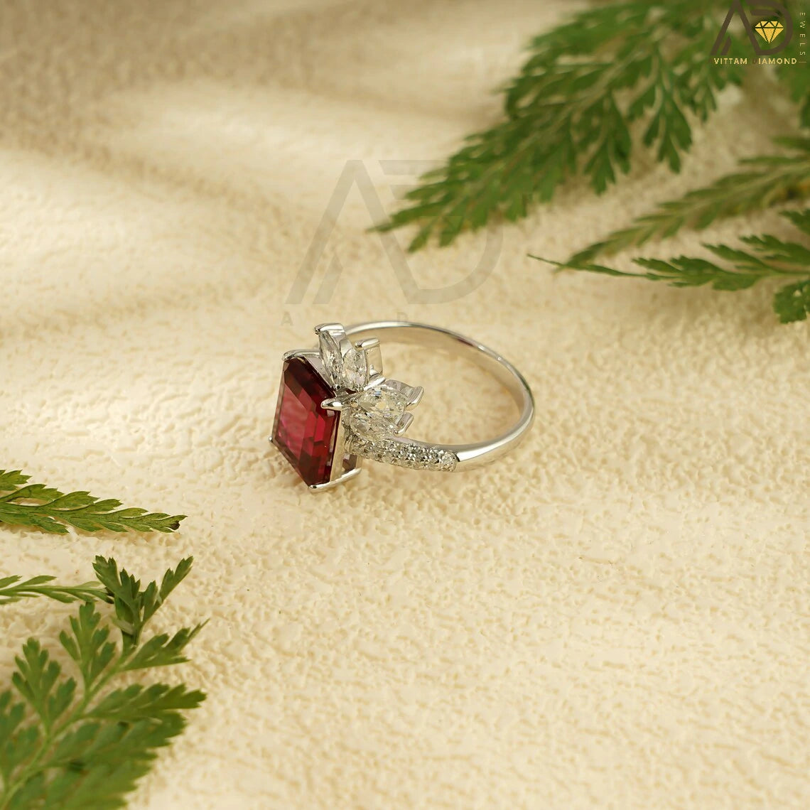 Ruby Engagement Ring for Her
