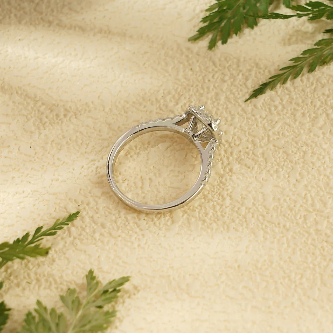 Minimalist Love Ring | Classic Halo Gold | Romantic Engagement

