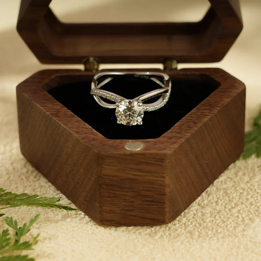 Moissanite with Style | Unique Band Twist | Love Commitment

