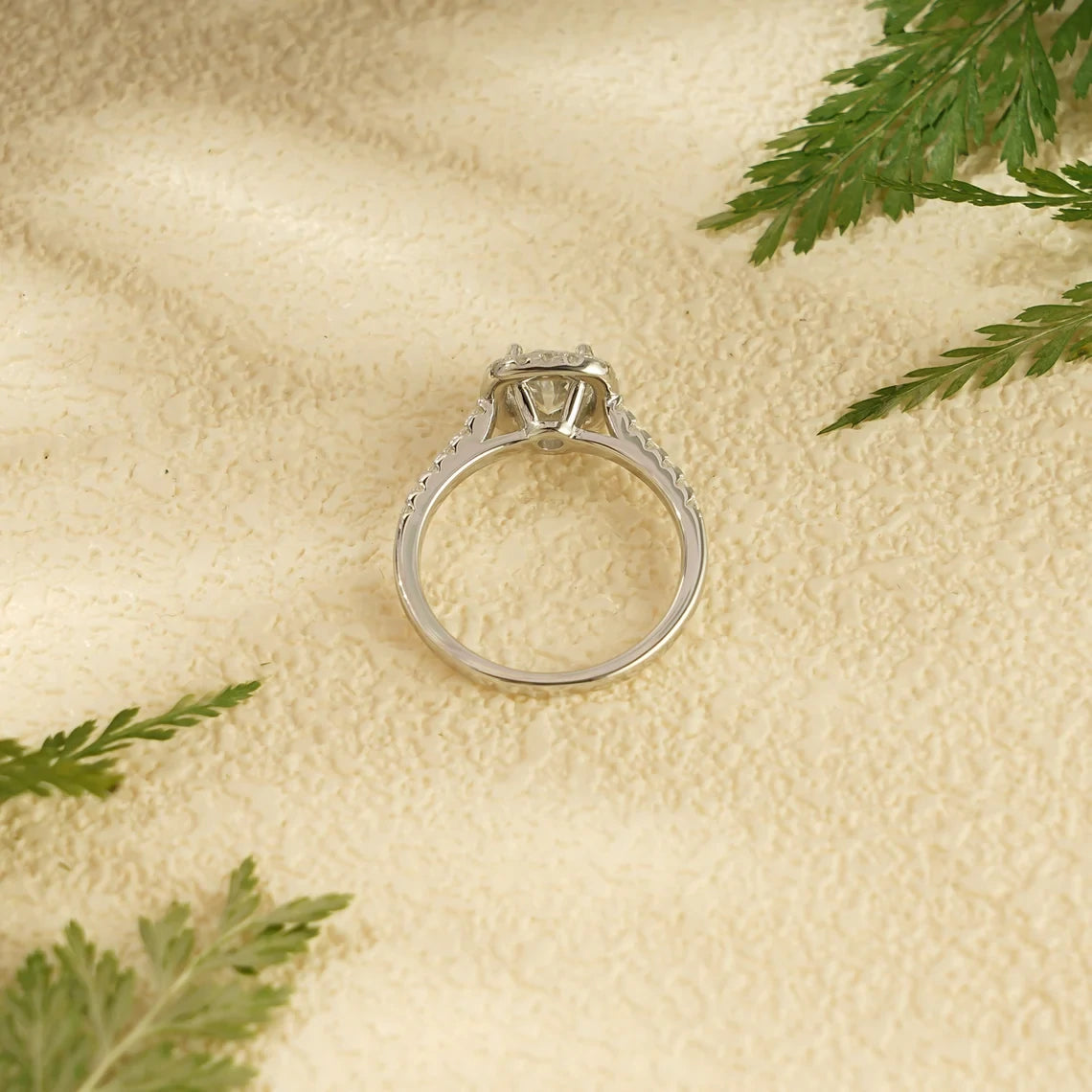 Anniversary Ring for Her | Promise Gold Ring | Moissanite Beauty

