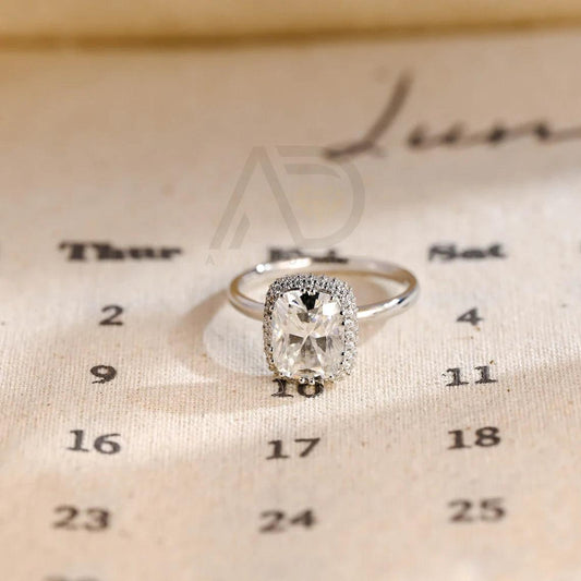 Halo vintage cushion engagement ring, Moissanite engagement ring, Gold cushion wedding ring, Promise ring for her, Anniversary gifts for women, Vintage cushion ring, Halo setting ring, Vintage-inspired jewelry, Cushion cut moissanite, Gold wedding band, Promise ring for wife, Anniversary jewelry, Unique wedding gift, Vintage halo ring, Cushion moissanite ring