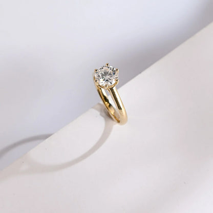 Valentine's Day Jewelry | Simple Gold Moissanite | Gift for Her

