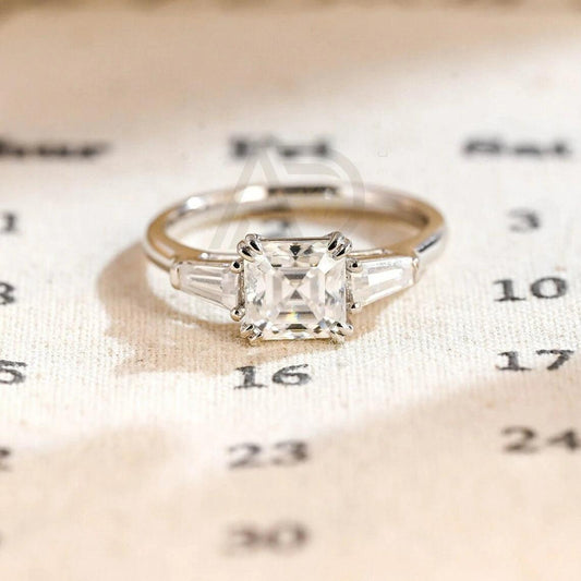 Asscher Cut Ring, Paved Moissanite Ring, Moissanite Engagement, Asscher Engagement, Paved Engagement, Vintage Asscher Ring, Modern Asscher Ring, Bridal Moissanite, Unique Asscher Ring, Dainty Asscher Ring, Elegant Asscher Ring, Asscher Solitaire, Asscher Diamond Ring, Custom Asscher Ring, Stylish Asscher Ring, Delicate Paved Ring, Asscher Wedding Ring, Paved Bridal Ring, Asscher Promise Ring, Asscher Halo Ring, Moissanite Diamond Ring, 