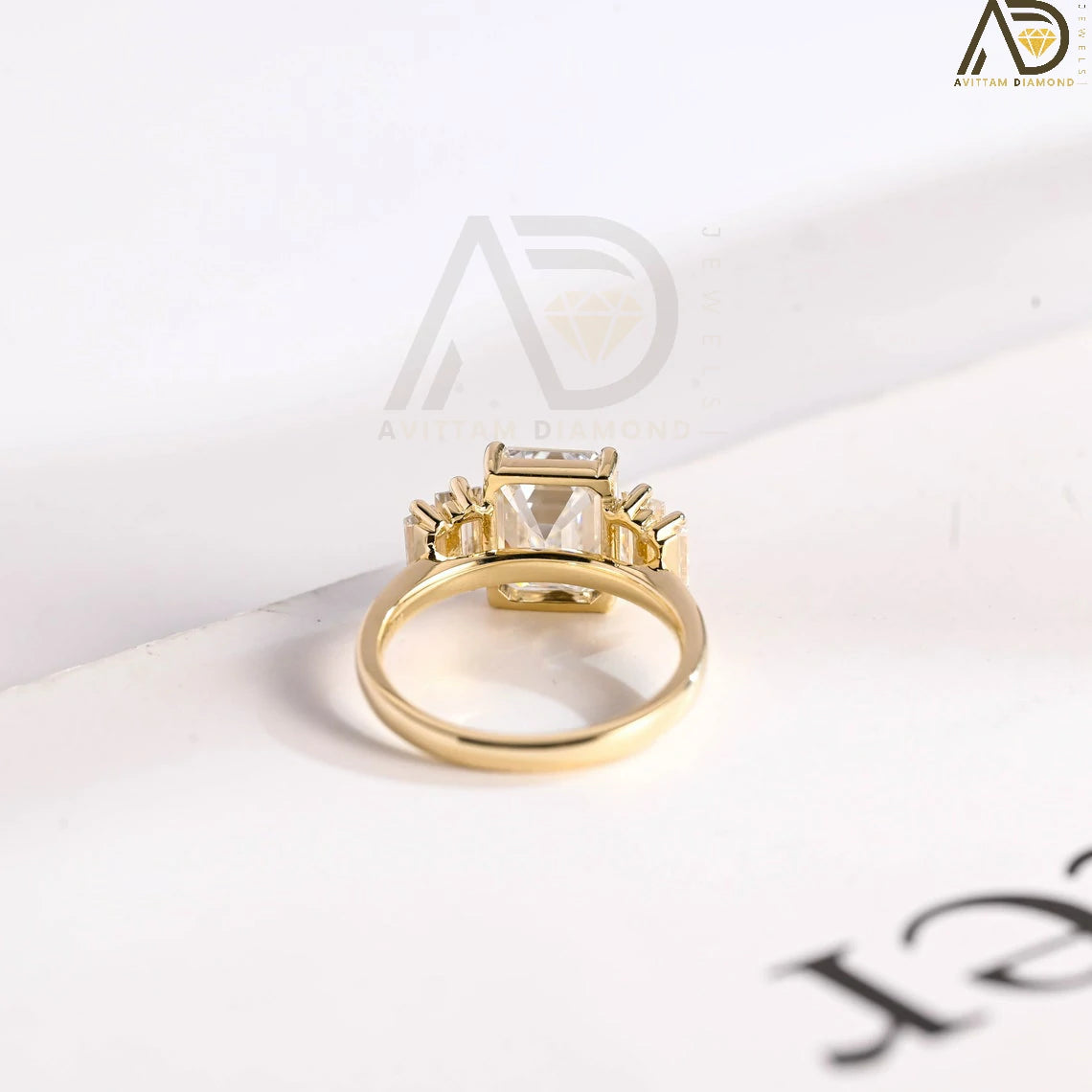  Radiant Emerald Cut Ring | Timeless Baguette Cut Jewelry | Exquisite Moissanite Ring
