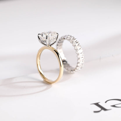 Hidden halo engagement ring