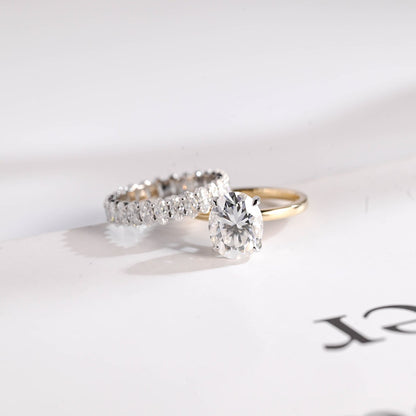 Two tone engagement ring