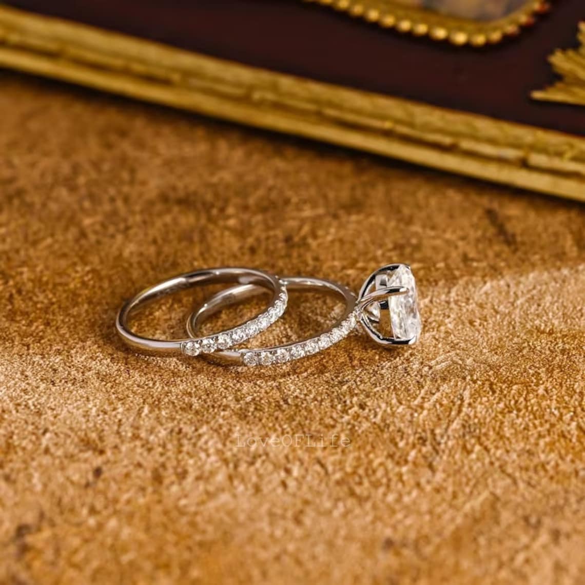 Matching eternity pave band