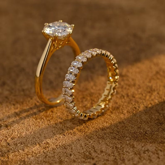 Cathedral shank solitaire ring