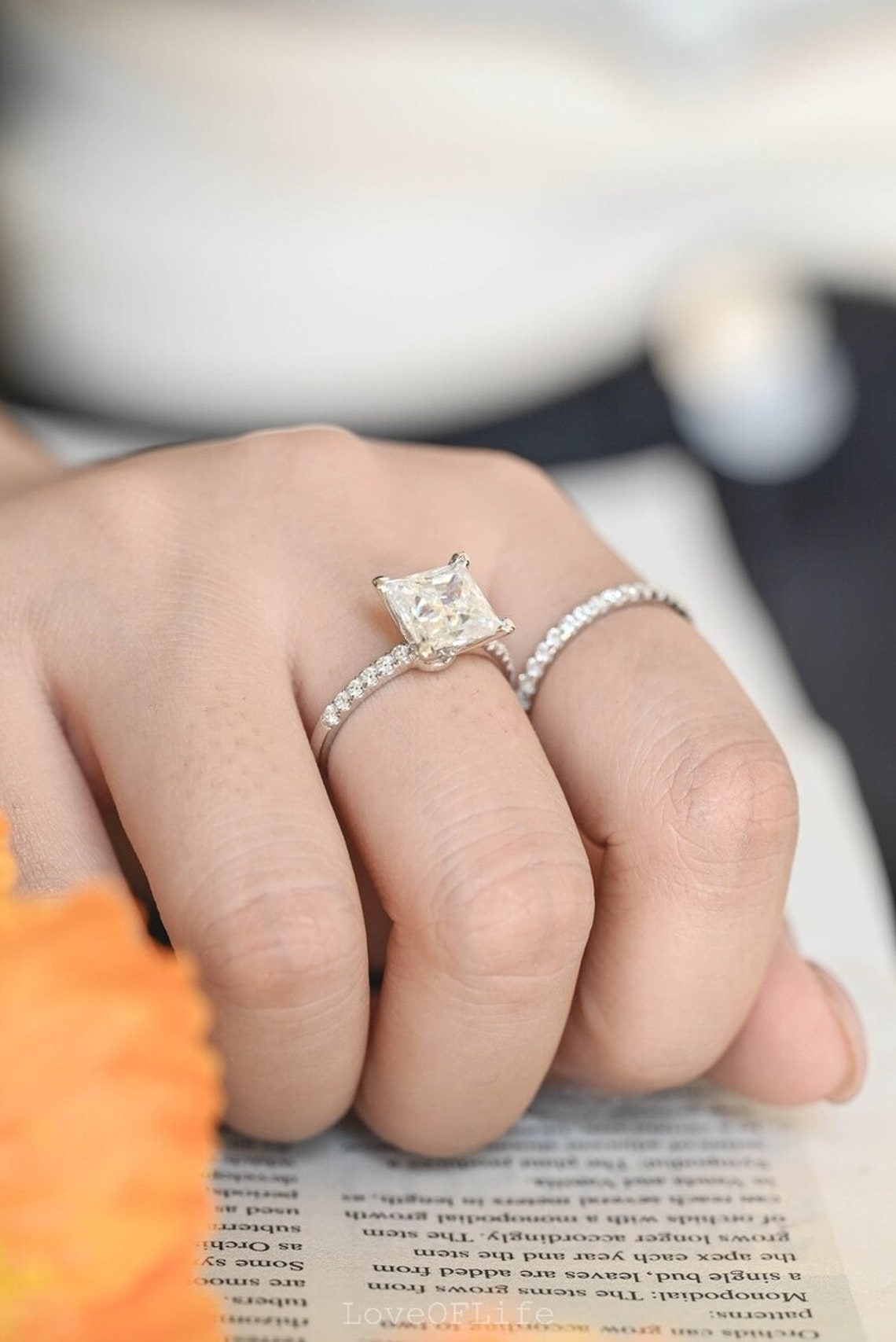 Wedding ring set for her
