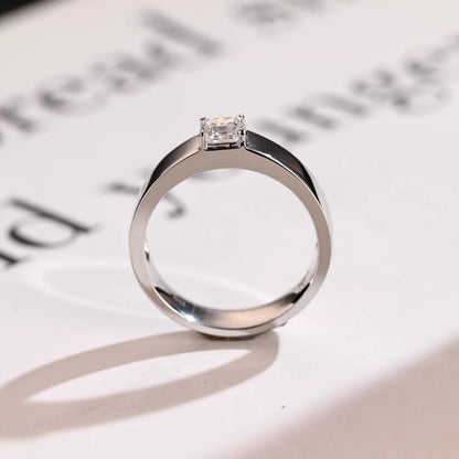 Moissanite engagement band