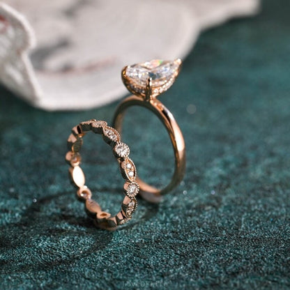 Modern diamond wedding band