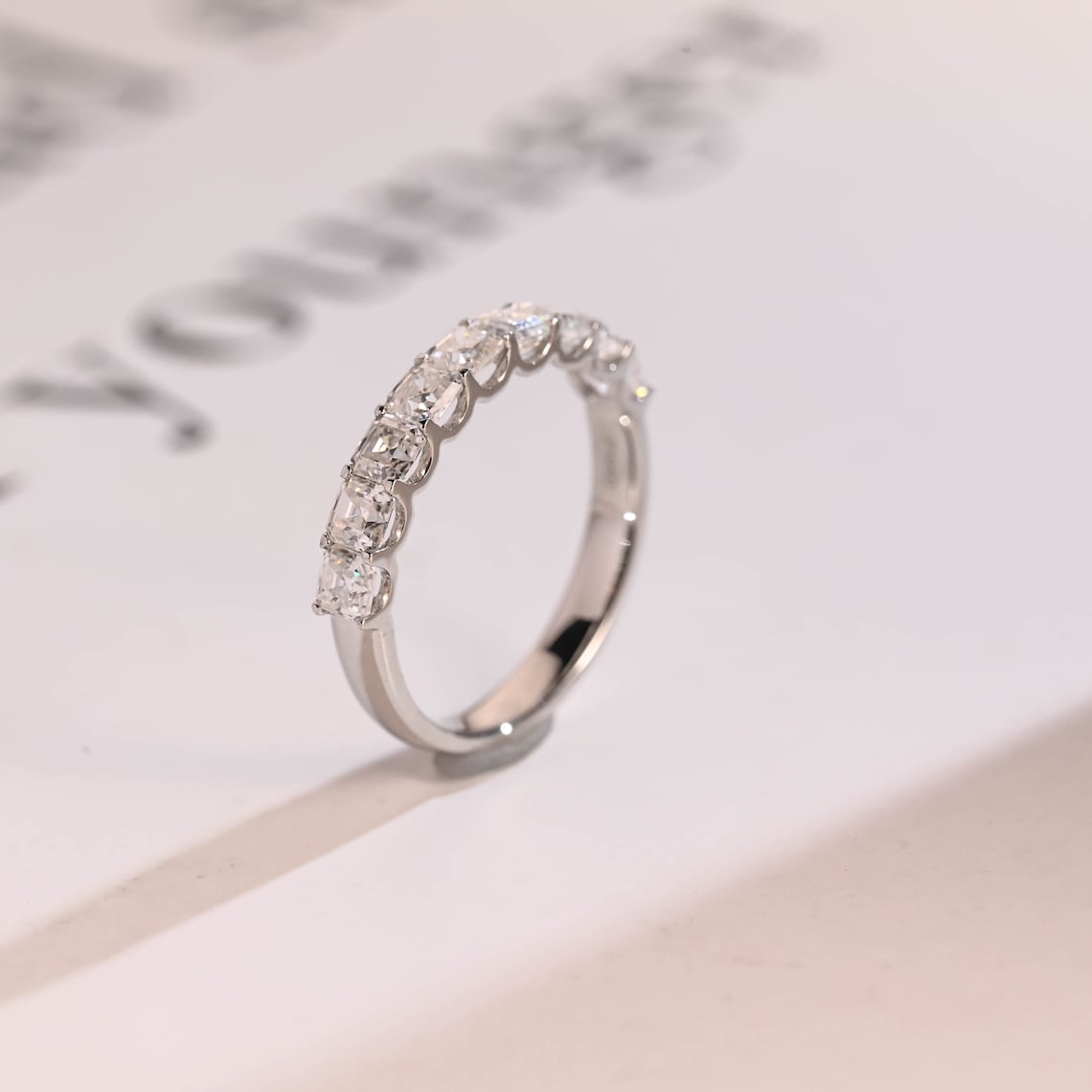 Prong set moissanite ring