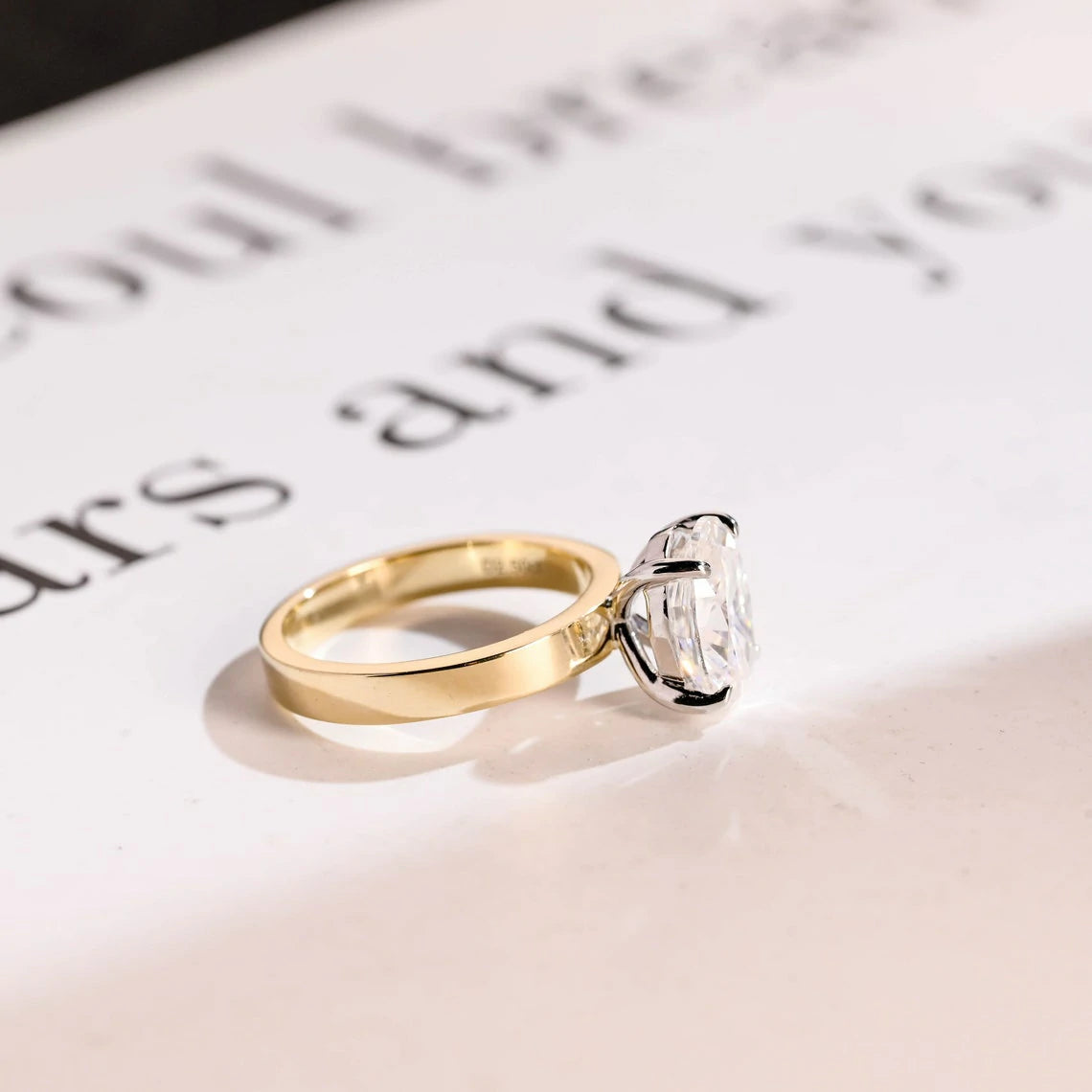 oval moissanite ring