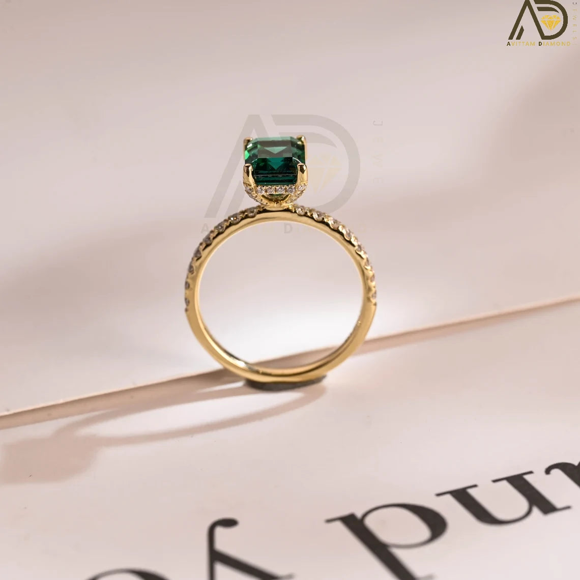 Minimalist Emerald Engagement Ring
