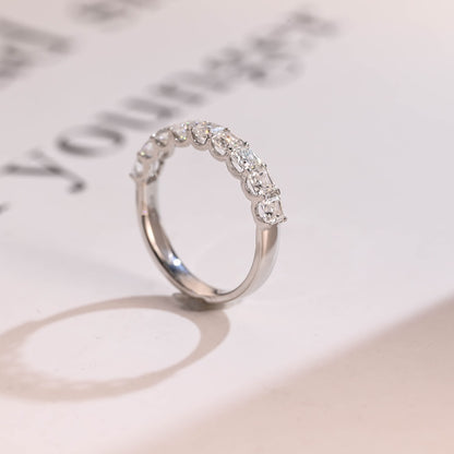 Moissanite wedding band