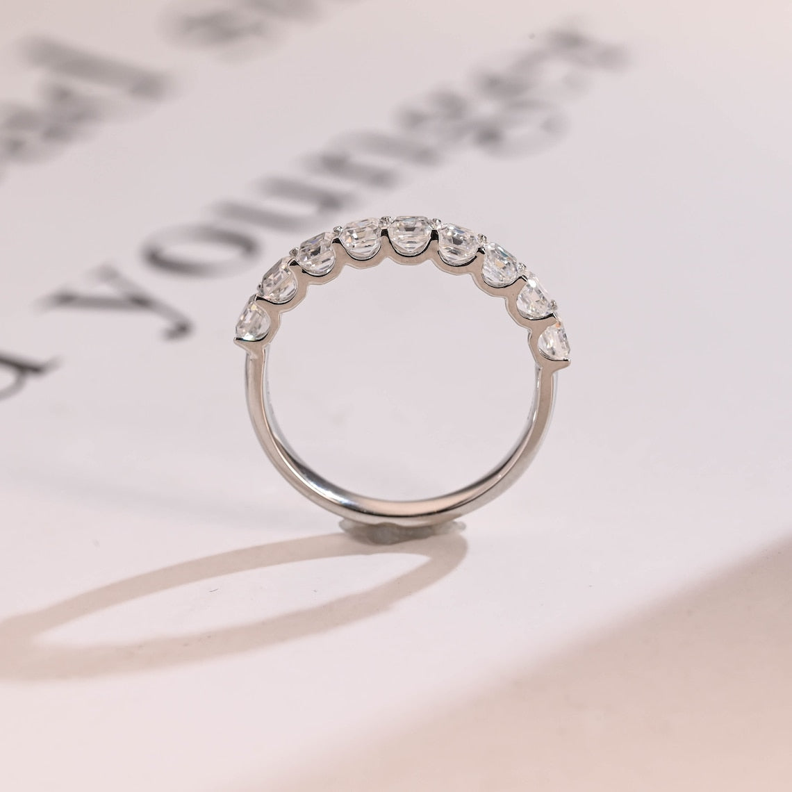 Half eternity band ring