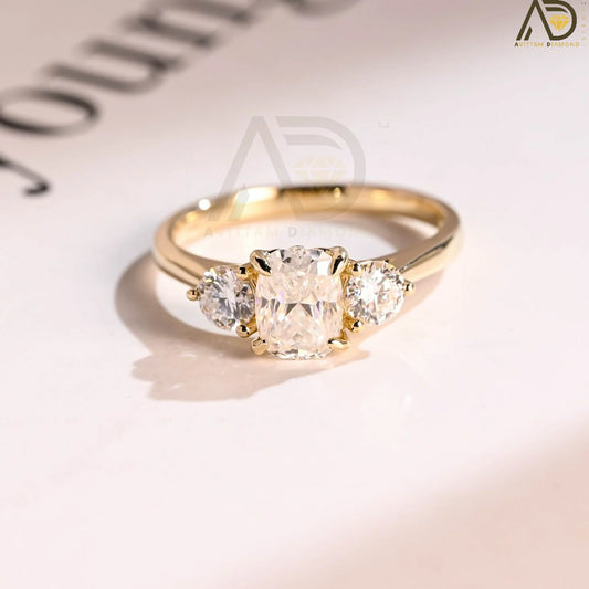 Solid Gold Moissanite Ring
